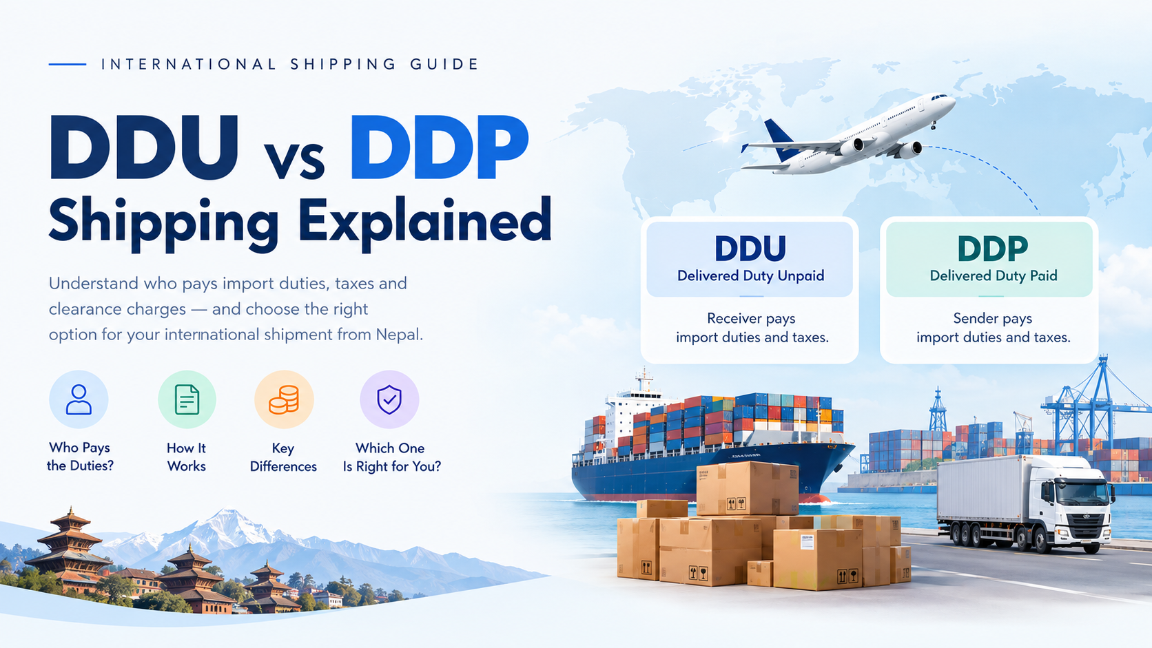 DDU vs DDP Shipping: Complete Guide for International Shipping from Nepal