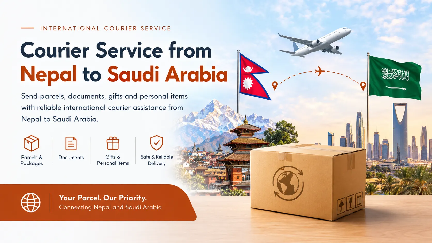 Courier Service from Nepal to Saudi Arabia