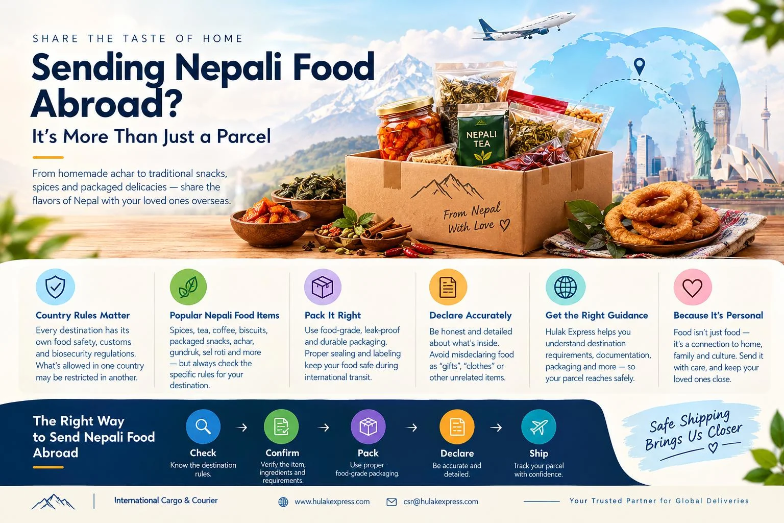 Sending Nepali Food Abroad from Nepal | Food Courier & Customs Guide
