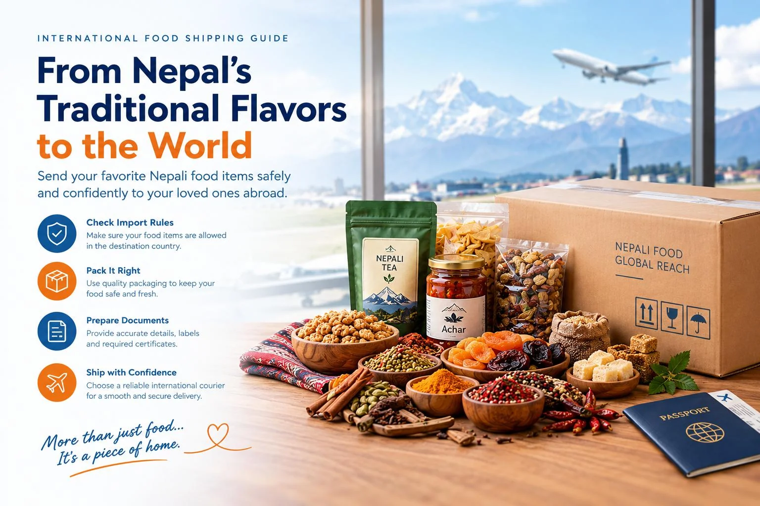 Food Export from Nepal: How to Send Nepali Food Abroad Safely