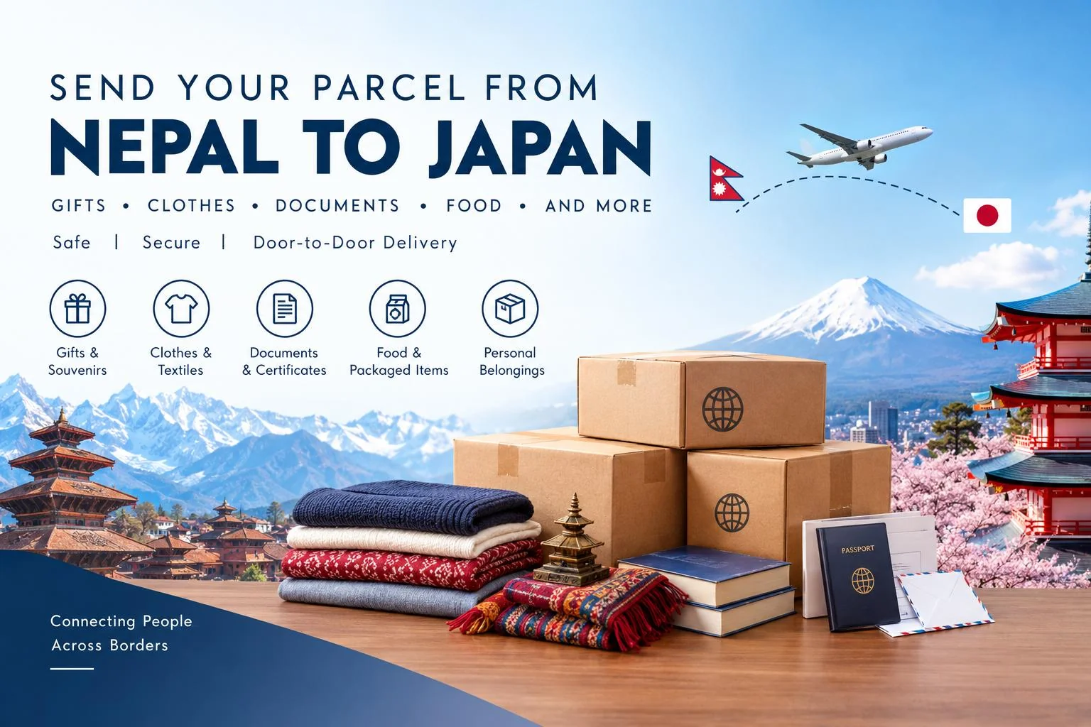 Promotional Image - Nepal to Japan Personal Shipping: Send Gifts, Parcels & Personal Items