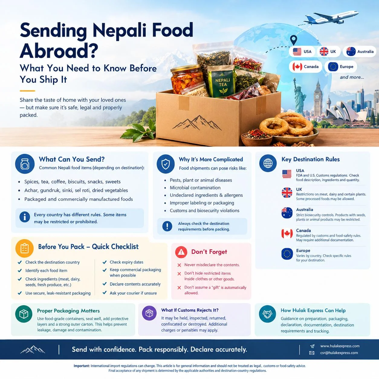 Promotional Image - Sending Nepali Food Abroad from Nepal | Food Courier & Customs Guide
